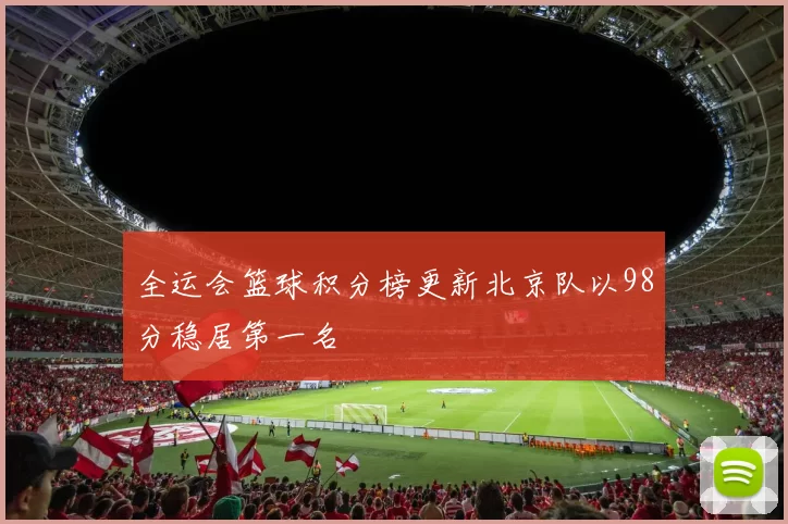 全运会篮球积分榜更新北京队以98分稳居第一名